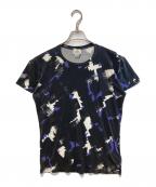 Vivienne Westwood manヴィヴィアン ウェストウッド マン）の古着「オーブ刺繍総柄カットソー」｜ブラック×ブルー