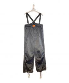 UNIVERSAL OVERALL（ユニバーサルオーバーオール）の古着「サスペンダー付きパラシュートパンツ」｜ブラック