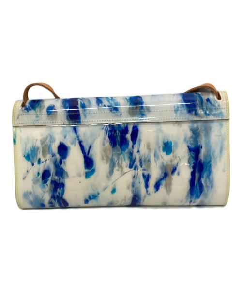 macromauro（マクロマウロ）macromauro (マクロマウロ) ペイントバッグ ホワイト×ブルーの古着・服飾アイテム