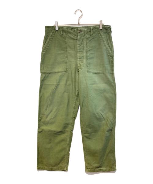 US ARMY（ユーエスアーミー）US ARMY (ユーエスアーミー) 古着］コットンサテンベイカーパンツ カーキ サイズ:36×32の古着・服飾アイテム
