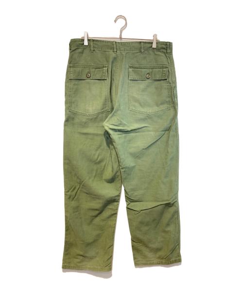 US ARMY（ユーエスアーミー）US ARMY (ユーエスアーミー) 古着］コットンサテンベイカーパンツ カーキ サイズ:36×32の古着・服飾アイテム