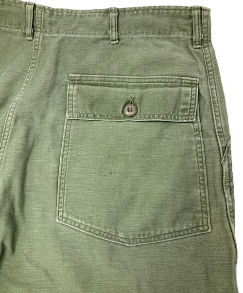 US ARMY（ユーエスアーミー）US ARMY (ユーエスアーミー) 古着］コットンサテンベイカーパンツ カーキ サイズ:36×32の古着・服飾アイテム