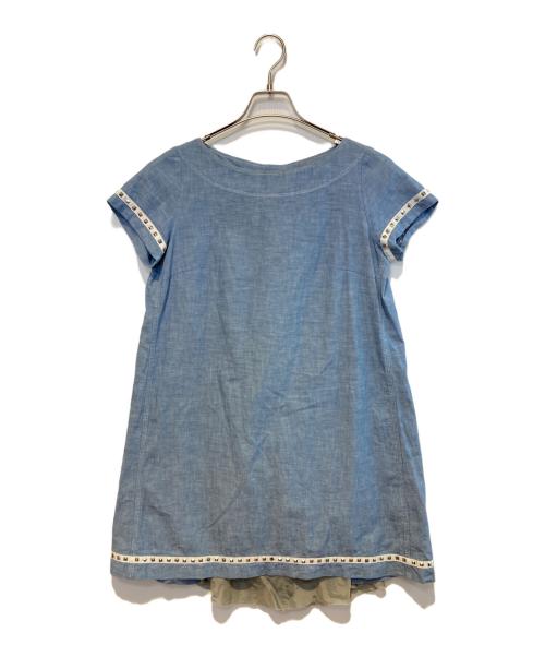 sacai（サカイ）sacai (サカイ) スタッズシャンブレーワンピース インディゴ サイズ:2の古着・服飾アイテム