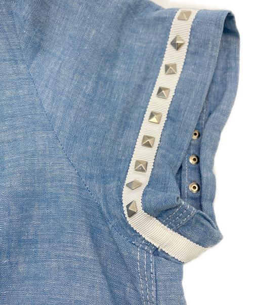 sacai（サカイ）sacai (サカイ) スタッズシャンブレーワンピース インディゴ サイズ:2の古着・服飾アイテム