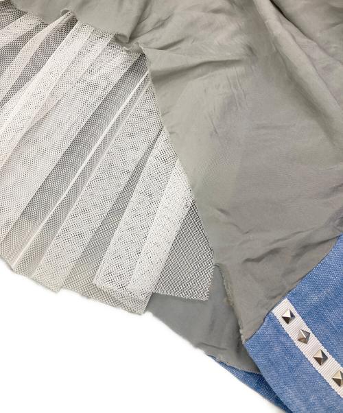 sacai（サカイ）sacai (サカイ) スタッズシャンブレーワンピース インディゴ サイズ:2の古着・服飾アイテム