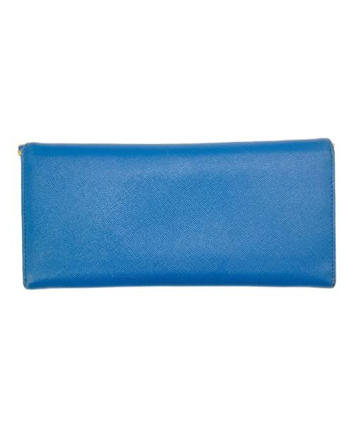 PRADA（プラダ）PRADA (プラダ) サフィアーノメタル チェーンウォレット ブルー(COBALTO)の古着・服飾アイテム