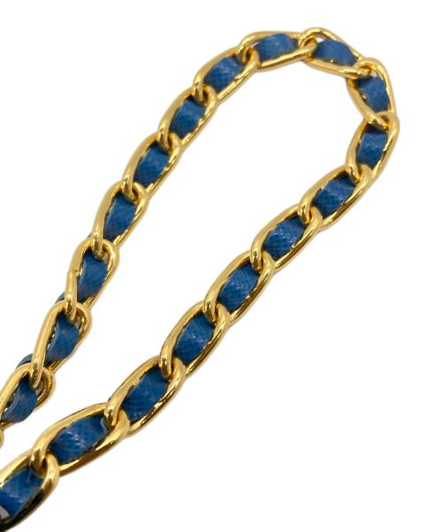 PRADA（プラダ）PRADA (プラダ) サフィアーノメタル チェーンウォレット ブルー(COBALTO)の古着・服飾アイテム