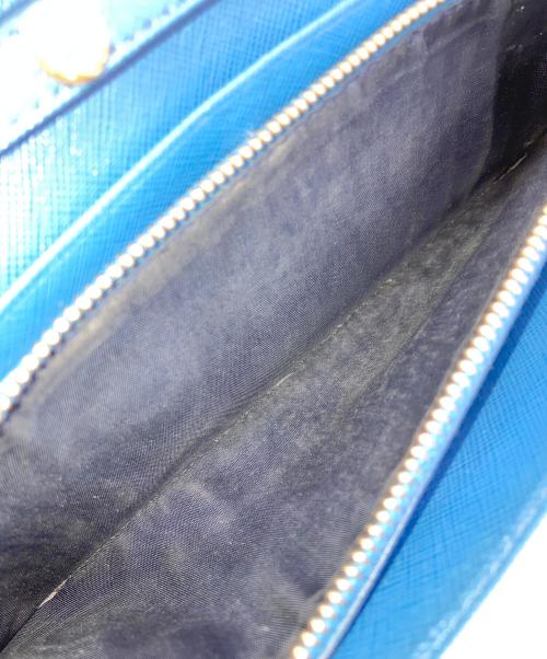 PRADA（プラダ）PRADA (プラダ) サフィアーノメタル チェーンウォレット ブルー(COBALTO)の古着・服飾アイテム