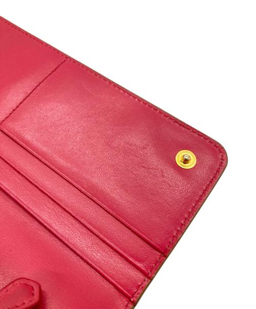 PRADA（プラダ）PRADA (プラダ) 長財布 ベージュ×ピンクの古着・服飾アイテム