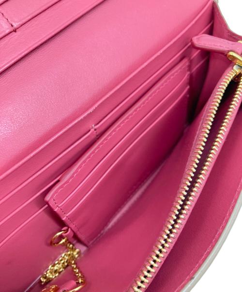 PRADA（プラダ）PRADA (プラダ) 長財布 ベージュ×ピンクの古着・服飾アイテム