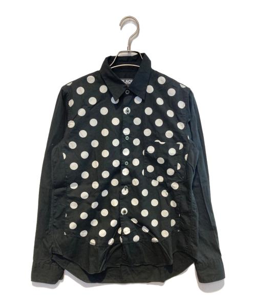BLACK COMME des GARCONS（ブラックコムデギャルソン）BLACK COMME des GARCONS (コムデギャルソン) ドットドレスシャツ ブラック サイズ:XSの古着・服飾アイテム