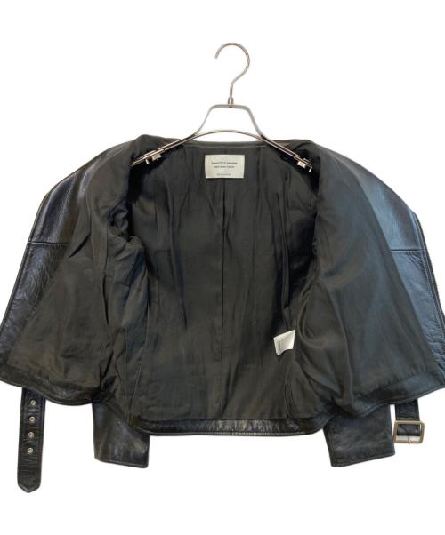 beautiful people（ビューティフルピープル）beautiful people (ビューティフルピープル) SHEEP LEATHER W RIDERS ブラック サイズ:150の古着・服飾アイテム