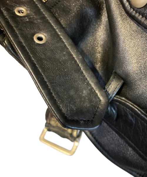 beautiful people（ビューティフルピープル）beautiful people (ビューティフルピープル) SHEEP LEATHER W RIDERS ブラック サイズ:150の古着・服飾アイテム