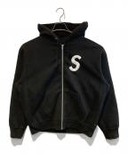SUPREMEシュプリーム）の古着「S Logo Zip Up Hooded Sweatshirt」｜ブラック