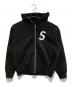 SUPREME（シュプリーム）の古着「S Logo Zip Up Hooded Sweatshirt」｜ブラック