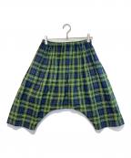 tricot COMME des GARCONSトリココムデギャルソン）の古着「チェックサルエルパンツ」｜ネイビー×グリーン