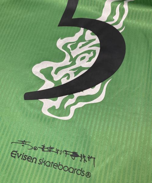 EVISEN SKATEBOARDS（エビセン スケートボード）EVISEN SKATEBOARDS (エビセン スケートボード) KAMIITA FCシャツ グリーン サイズ:Mの古着・服飾アイテム