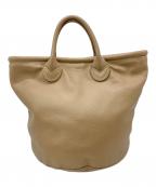 Papillonnerパピヨネ）の古着「バケツトートレザーバッグ」｜ベージュ