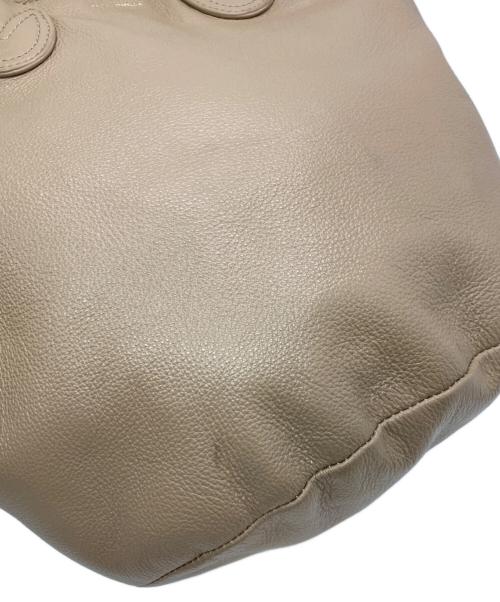 Papillonner（パピヨネ）Papillonner (パピヨネ) バケツトートレザーバッグ ベージュの古着・服飾アイテム