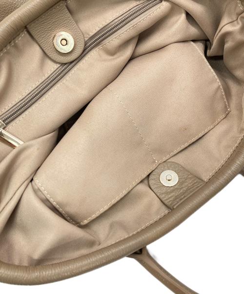 Papillonner（パピヨネ）Papillonner (パピヨネ) バケツトートレザーバッグ ベージュの古着・服飾アイテム