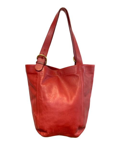 COACH（コーチ）COACH (コーチ) レザートートバッグ レッドの古着・服飾アイテム