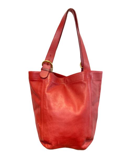 COACH（コーチ）COACH (コーチ) レザートートバッグ レッドの古着・服飾アイテム