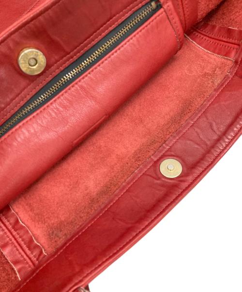 COACH（コーチ）COACH (コーチ) レザートートバッグ レッドの古着・服飾アイテム