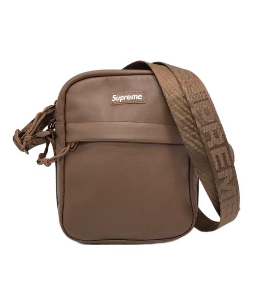 SUPREME（シュプリーム）SUPREME (シュプリーム) Leather Shoulder Bag ブラウンの古着・服飾アイテム