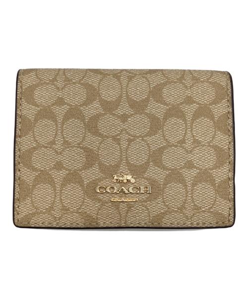COACH（コーチ）COACH (コーチ) オリガミ スモール トライフォールド ウォレット ベージュの古着・服飾アイテム