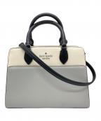 Kate Spadeケイトスペード）の古着「マディソン カラーブロック スモール サッチェル」｜ホワイト×グレー