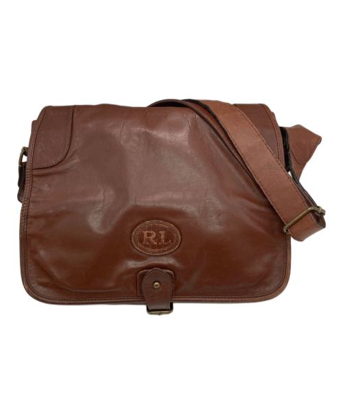 RALPH LAUREN（ラルフローレン）RALPH LAUREN (ラルフローレン) レザーメールバッグ ブラウンの古着・服飾アイテム