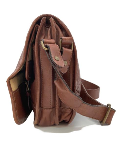 RALPH LAUREN（ラルフローレン）RALPH LAUREN (ラルフローレン) レザーメールバッグ ブラウンの古着・服飾アイテム