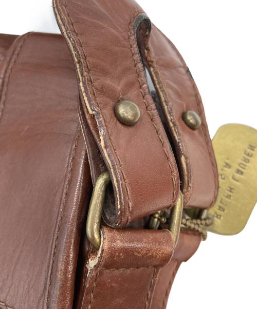 RALPH LAUREN（ラルフローレン）RALPH LAUREN (ラルフローレン) レザーメールバッグ ブラウンの古着・服飾アイテム