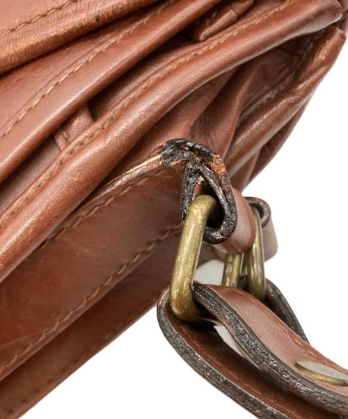 RALPH LAUREN（ラルフローレン）RALPH LAUREN (ラルフローレン) レザーメールバッグ ブラウンの古着・服飾アイテム