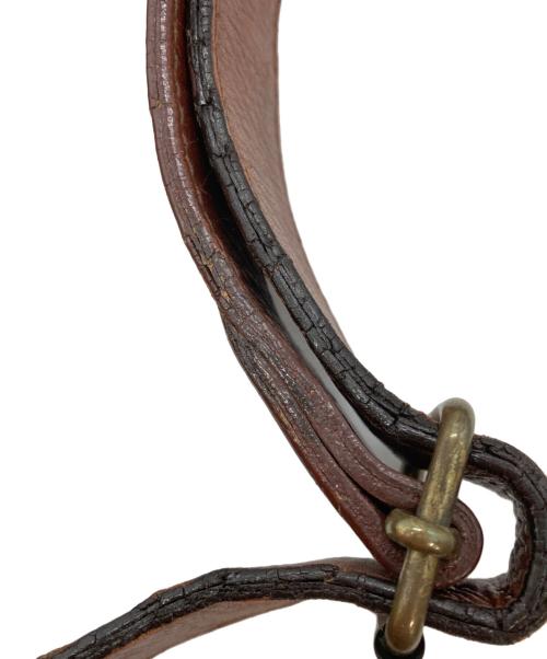 RALPH LAUREN（ラルフローレン）RALPH LAUREN (ラルフローレン) レザーメールバッグ ブラウンの古着・服飾アイテム