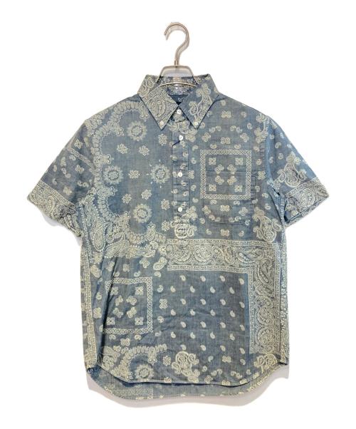 RALPH LAUREN（ラルフローレン）RALPH LAUREN (ラルフローレン) ペイズリープルオーバーシャツ インディゴ×ホワイト サイズ:Sの古着・服飾アイテム