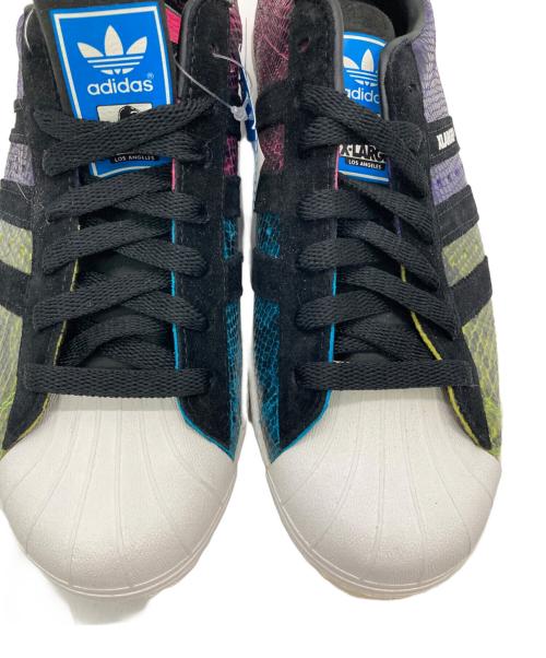 adidas（アディダス）adidas (アディダス) X-LARGE (エクストララージ) SUPER STAR 80 X XLARGE パープル×ブラック サイズ:27cmの古着・服飾アイテム