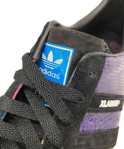 adidas（アディダス）adidas (アディダス) X-LARGE (エクストララージ) SUPER STAR 80 X XLARGE パープル×ブラック サイズ:27cmの古着・服飾アイテム