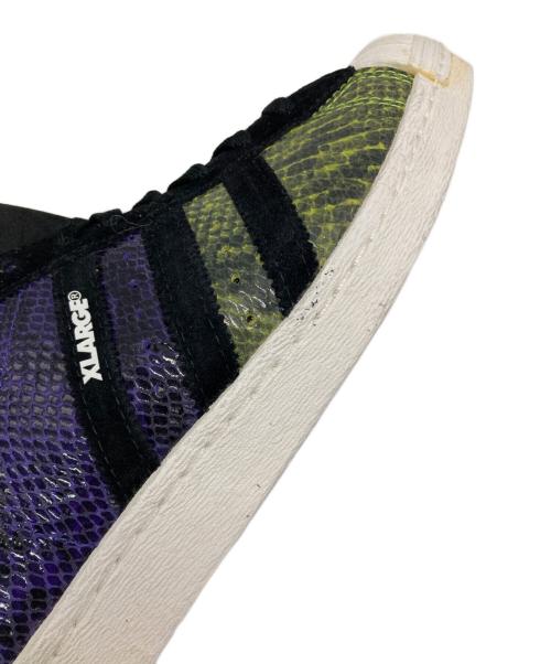 adidas（アディダス）adidas (アディダス) X-LARGE (エクストララージ) SUPER STAR 80 X XLARGE パープル×ブラック サイズ:27cmの古着・服飾アイテム