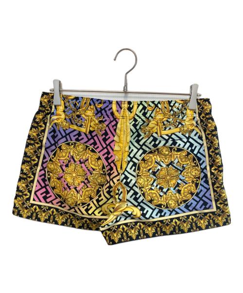 FENDI（フェンディ）FENDI (フェンディ) VERSACE (ヴェルサーチェ) バロッコ柄スイムショーツ マルチカラー サイズ:48（L相当）の古着・服飾アイテム