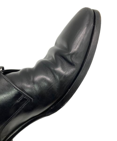 VERSACE（ヴェルサーチェ）VERSACE (ヴェルサーチェ) プレーントゥシューズ ブラック サイズ:42の古着・服飾アイテム