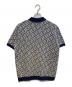 FENDI (フェンディ) ジャガードポロシャツ ネイビー×ホワイト サイズ:50：35000円