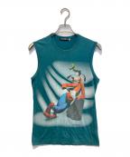 DOLCE & GABBANAドルチェ＆ガッバーナ）の古着「プリントノースリーブカットソー」｜グリーン