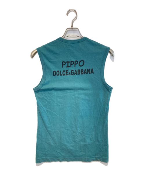 DOLCE & GABBANA（ドルチェ＆ガッバーナ）DOLCE & GABBANA (ドルチェ＆ガッバーナ) プリントノースリーブカットソー グリーン サイズ:44の古着・服飾アイテム