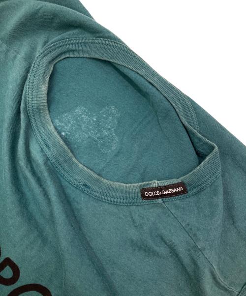 DOLCE & GABBANA（ドルチェ＆ガッバーナ）DOLCE & GABBANA (ドルチェ＆ガッバーナ) プリントノースリーブカットソー グリーン サイズ:44の古着・服飾アイテム