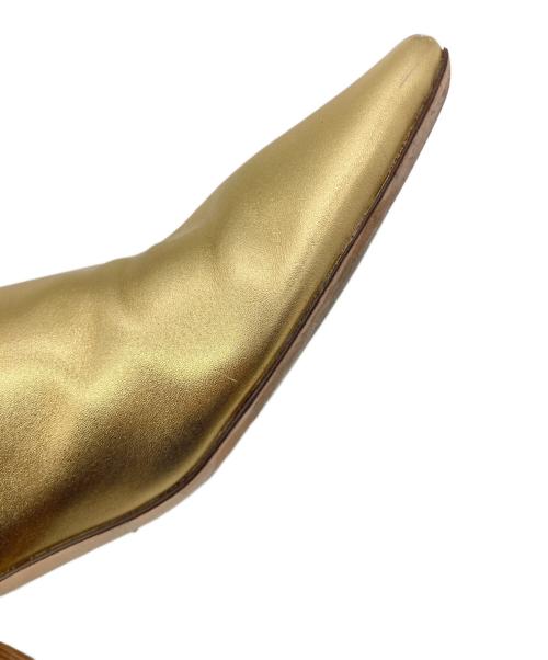 ALMIGHTY（オールマイティ）ALMIGHTY (オールマイティ) ERIN OBJETHEEL PUMPS ゴールド サイズ:37の古着・服飾アイテム