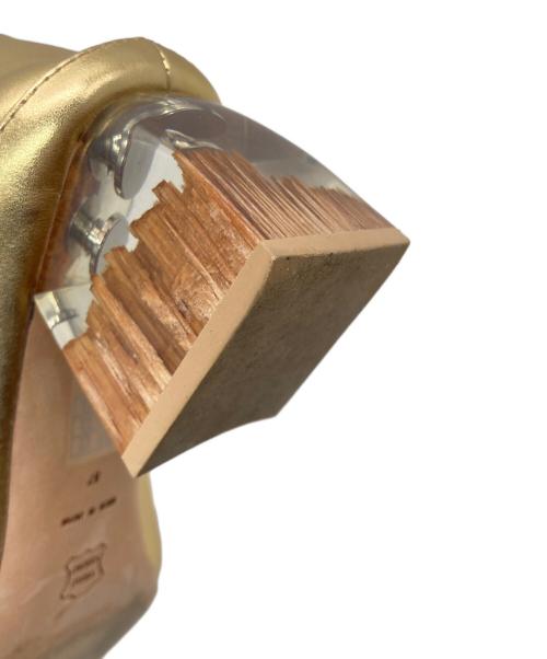 ALMIGHTY（オールマイティ）ALMIGHTY (オールマイティ) ERIN OBJETHEEL PUMPS ゴールド サイズ:37の古着・服飾アイテム