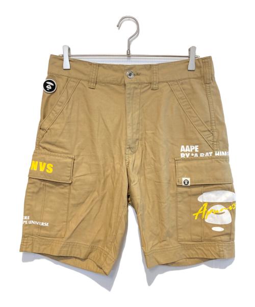 Aape BY A BATHING APE（エーエイプ バイ アベイシングエイプ）Aape BY A BATHING APE (エーエイプ バイ アベイシングエイプ) カーゴハーフパンツ ベージュ サイズ:Sの古着・服飾アイテム