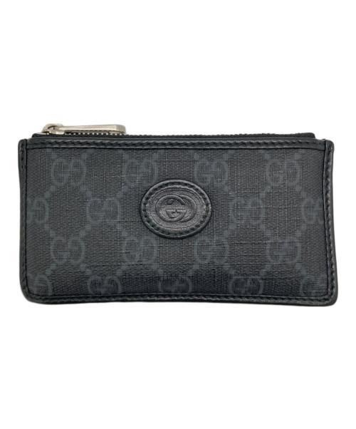 GUCCI（グッチ）GUCCI (グッチ) コインケース付きカードケース ブラックの古着・服飾アイテム