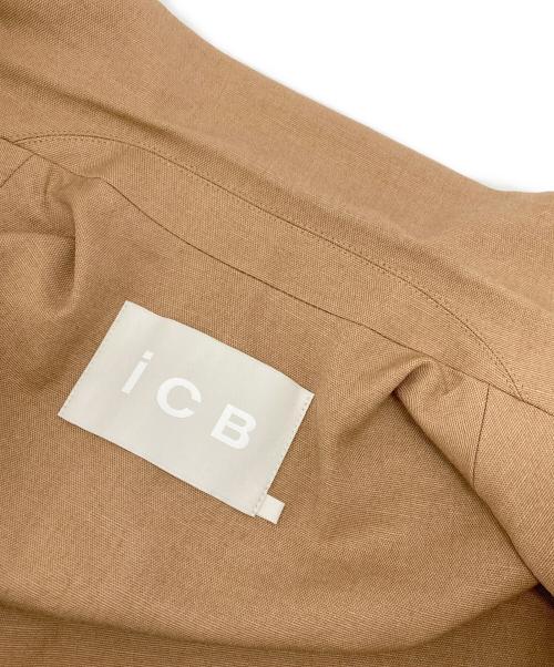 icB（アイシービー）icB (アイシービー) LooseWeave ロングジレ ブラウン サイズ:Sの古着・服飾アイテム